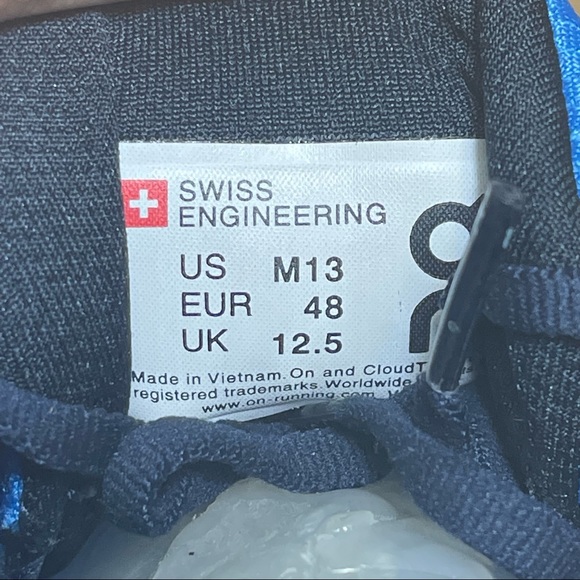 ON RUNNING CLOUDACE Navy Blue Malibu Running Shoes Mens Size 13 ON CLOUD - Picture 4 of 7